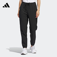 adidas简约舒适高尔夫束脚运动裤女装新款阿迪达斯官方IU0437 黑色 M