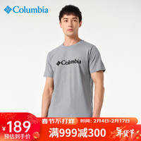 Columbia哥伦比亚t恤男23春夏户外休闲舒适透气纯棉短袖 JE1586 041 M 041（新）