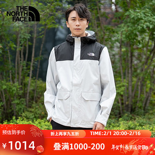 THE NORTH FACE 单层冲锋衣男户外休闲运动可挂胆防水透气|88RC 5WH/灰色 M/170