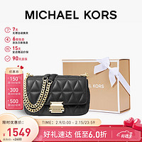 MICHAEL KORS 迈克·科尔斯 礼物送女友MK女包SLOAN皮质链条单肩斜挎包 小号