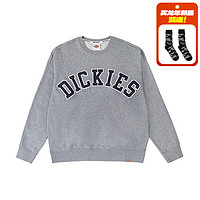 dickies24春夏字母logo贴布绣美式圆领毛圈布卫衣DK013103 中羽灰 XXL