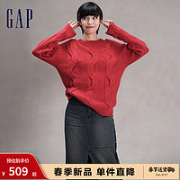 GapX 8ON8联名 龙年男女2024新年羊毛混纺毛衣854511 红色 165/88A(S)亚洲尺码