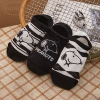 袜子女夏季薄款透气短袜防掉跟隐形袜黑色百搭船袜ip联名单鞋袜