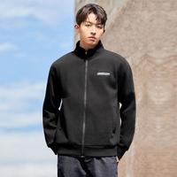 GIORDANO 佐丹奴 秋冬保暖品牌字母刺绣针织立领开衫卫衣外套男士