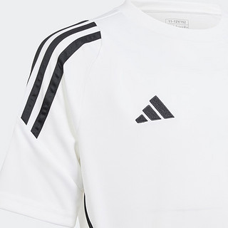 adidas足球运动短袖球衣男大童春季新款阿迪达斯官方IS1033 白/黑色 152CM