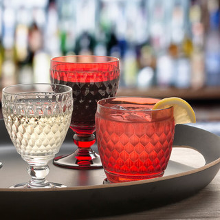 德国唯宝（Villeroy&Boch）波士顿系列 创意水杯 啤酒杯 家用饮料果汁杯 水晶玻璃杯 水杯 酒红色 330ml