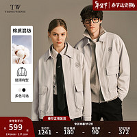 Teenie Weenie Men小熊男装夹克2024春季休闲工装夹克时尚外套 乳白色 185/2XL