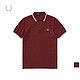 FRED PERRY 男士POLO衫春季商务短袖重磅麦穗刺绣多彩T恤M3600OS0