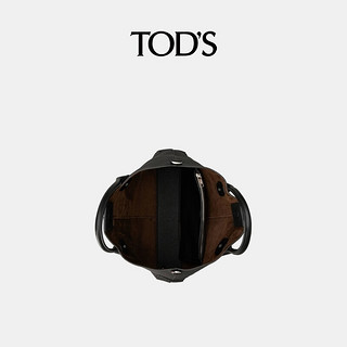 TOD'S【礼物】官方2024早春新款男士DI BAG中号皮革手提包单肩包男包 黑色 PZ