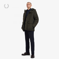 FRED PERRY 男士棉服春季麦穗刺绣宽松连帽保暖棉衣外套J2574