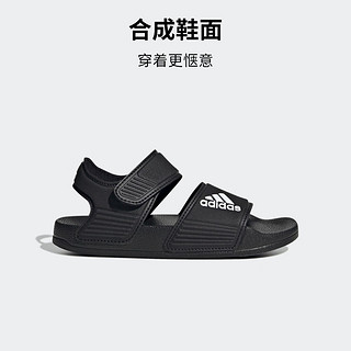 adidas ADILETTE休闲舒适魔术贴凉鞋男女小童儿童阿迪达斯轻运动 黑色/白色 39(240mm)