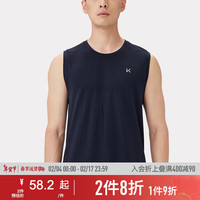 Keep男士无袖运动背心速干透气短袖T恤运动跑步短袖训练背心夏 经典黑 S