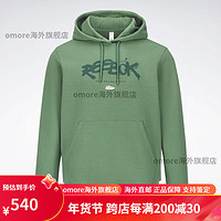 Reebok男女复古百搭运动休闲舒适印花连帽卫衣 23RMS303UGL2 XL