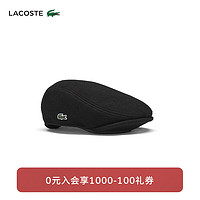 LACOSTE法国鳄鱼男女同款黑色休闲百搭户外贝雷帽帽子RK0372 031/黑色 S