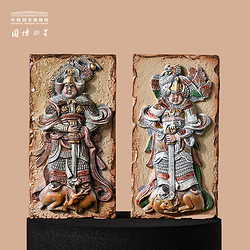中国国家博物馆 历史文物3D树脂冰箱贴   彩绘浮雕武士石刻冰箱贴