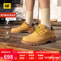 卡特彼勒CAT卡特大黄靴鞋子男士皮鞋24春季新品男女同款户外防水鞋 黄色 