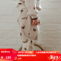 happyology英国儿童印花裤子可爱宝宝男女童耐磨长裤休闲舒适裤装 萌鸭游园会 104cm