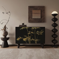 韵祺阁法式中古风家用客厅入户玄关柜大容量装饰柜现代卧室实木矮柜 南美胡桃木 【支持尺寸】