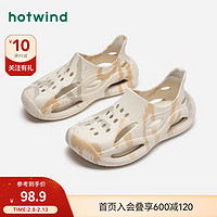 hotwind 热风 2024年夏季男士时尚拖鞋 83米棕 L （L:43—44码）