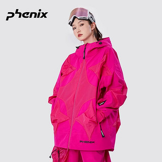 phenix PHETI雪怪系列男女单双板滑雪服户外防水硬壳外套 玫粉色 M