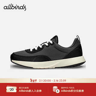 Allbirds Courier【】复古阿甘跑鞋厚底运动休闲男女拼接鞋 灰黑拼色 40 男码