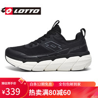乐途(LOTTO)乐途跑步鞋女鞋2024春季网面透气碳板跑鞋轻便运动鞋 黑/白 36