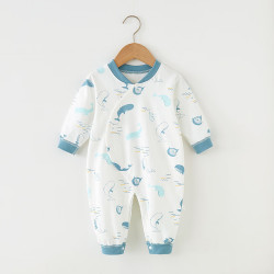 瑄妮薇婴儿连体衣外出哈衣春秋新生儿宝宝长袖爬服