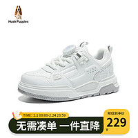 暇步士（Hush Puppies）童鞋儿童小白鞋软底户外大童轻便防滑休闲跑步透气女童鞋子 白色 33