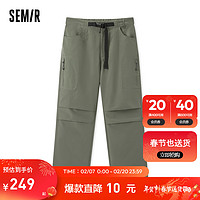 森马（Semir）森马休闲裤男2024春季时尚直筒裤户外风工装裤 军绿40695 175/80A/L