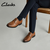 Clarks其乐优跃艾德系列男款英伦正装皮鞋经典德比鞋休闲皮鞋结婚 深棕色 261780437 46