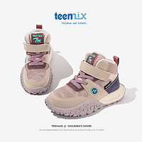天美意（TEENMIX）天美意童鞋儿童运动鞋加绒保暖高帮女童二棉鞋子大童 紫色 加绒  26码