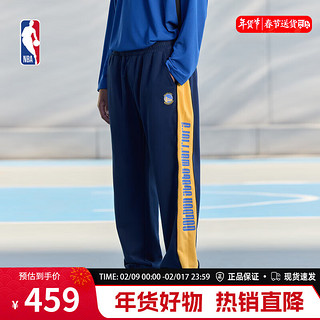 NBA球队文化系列 金州勇士宽松长裤男子运动裤户外舒适运动休闲裤 藏青色 M