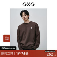 GXG男装  多色肌理感满身提花圆领宽松卫衣男士 2024年春季新品