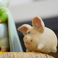 稀奇 艺术《稀奇猪》瞿广慈创意桌面摆件简约饰品现代雕塑猪年礼物（桌摆稀奇猪）