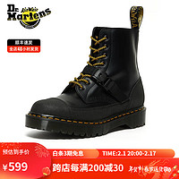 Dr.Martens 马丁（DR.MARTENS）1460 TECH 英产机车靴光面皮黑色男女款8孔马丁靴 黑色 36