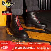 Dr.Martens 马丁（DR.MARTENS）1460 YOTR 新款机车靴光面皮黑色女款8孔马丁靴 黑色 36