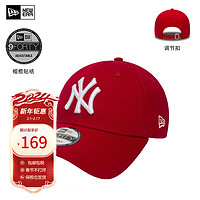 NEW ERA 纽亦华 送礼物 棒球帽鸭舌帽帽子男女  MLB洋基队 红色