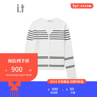 b+ab it 女装含内搭条纹针织衫2024春季新款时尚气质薄开衫312ASM