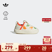 adidas「面包鞋」阿迪达斯三叶草PUFFYLETTE 360龙年男婴童运动鞋 米白/绿/橘 20(115mm)
