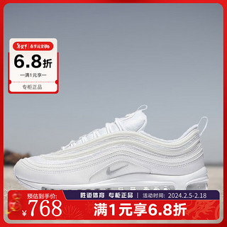 NIKE 耐克 Air Max 97 男子跑鞋 921826-101 白色/狼灰/黑 41