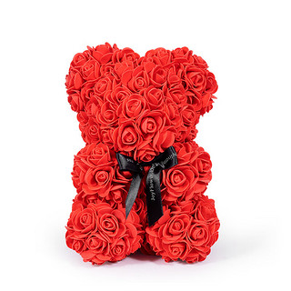 RoseBox 玫瑰盒子 PE玫瑰花熊干花束摆件三八妇女神节生日礼物纪念日送女朋友老婆