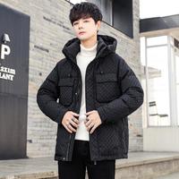 雪中飞 SNOWFLYING【加厚印花格纹】羽绒服男冬季加厚棋盘格保暖休闲经典羽绒外套男