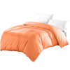 埃迪蒙托60支长绒棉纯色床笠四件套纯棉被套简约素色四件套床上用品 橙色 1.8床220*240cm