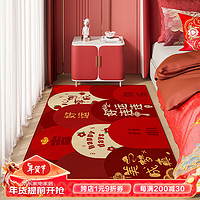 布迪思地毯客厅卧室现代简约风茶几垫满铺加厚可大面积床边毯 桃桃屋02 180*250CM