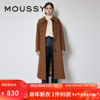 moussy 美拉德复古呢大衣010FAW30-6720 065花纹棕色 00001/S