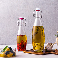 三光云彩 韩国透明玻璃密封瓶带盖油瓶酿酒果汁泡酒瓶空瓶玻璃瓶