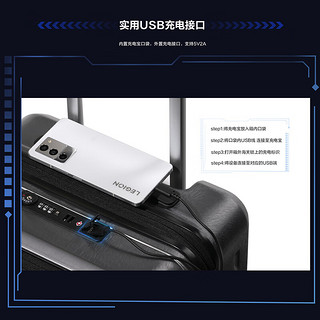 联想（Lenovo）拯救者行李箱20英寸万向轮旅行箱登机箱拉杆箱深灰 深灰 20英寸