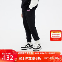 Annil安奈儿童装儿童运动裤女童休闲百搭卫裤长裤子2024春新 新黑色 170