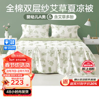 博洋(BEYOND)博洋家纺A类全棉夏凉被纯棉夏被空调被双层纱艾草夏天用薄款被子 繁花妤野(A类) 150*210cm