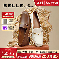 百丽92系列马衔扣通勤乐福鞋女2024春季新商场同款时尚单鞋BZ521AA4